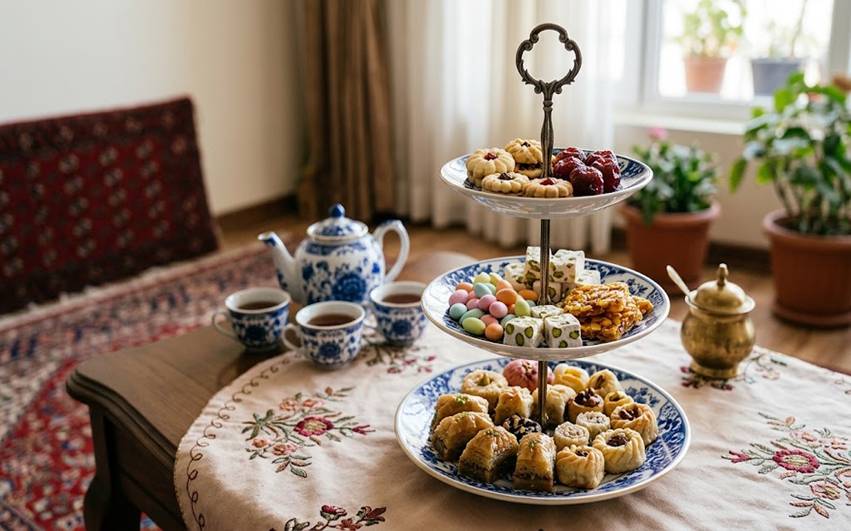 شیرینی خوری برای پذیرایی