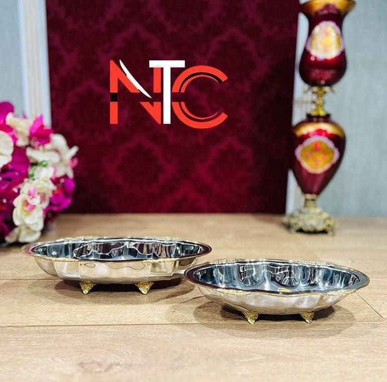 آجیل خوری بیضی کوچک استیل برنجی82154