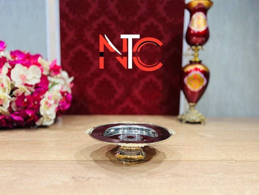 شیرینی خوری پا یه دار استیل برنج82126