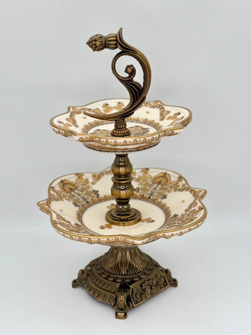 شیرینی خوری دو طبقه کلاسیک NTC3041