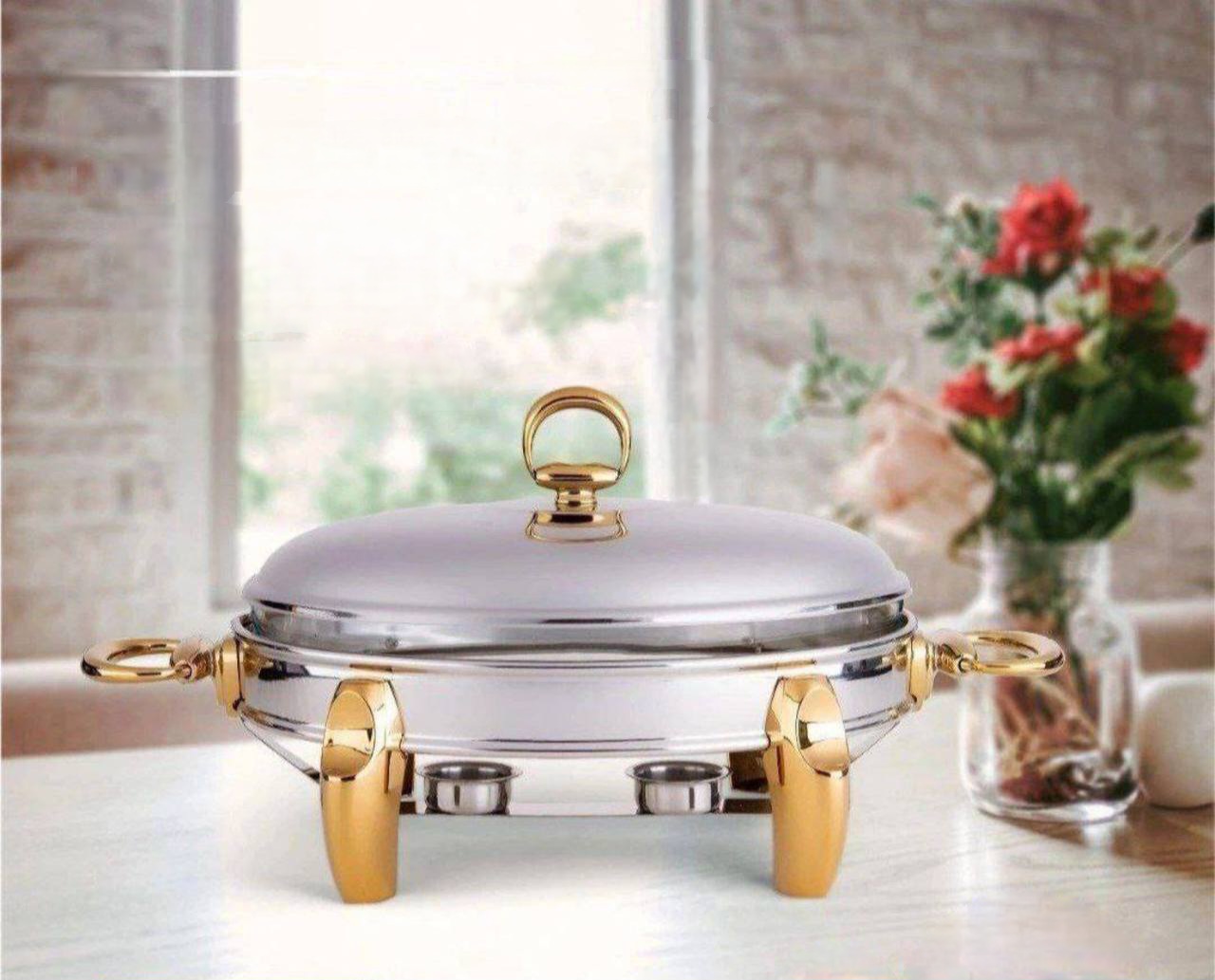 سوفله بیضی متوسط استیل طلایی NTC301