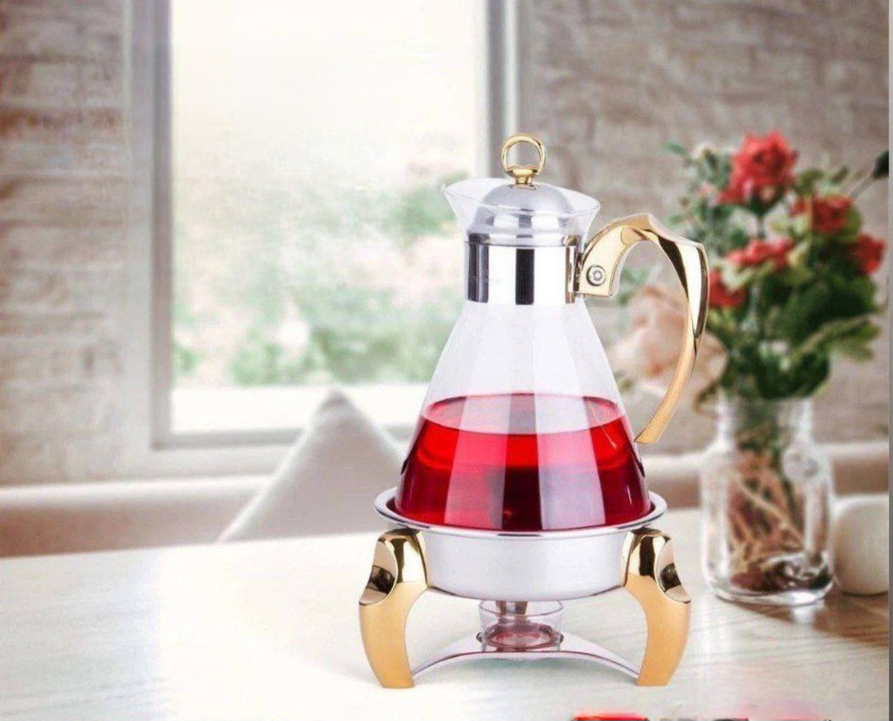 قهوه جوش استیل طلایی NTC001