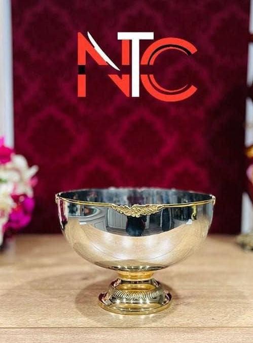 میوه خوری گرد متوسط استیل برنجی82102