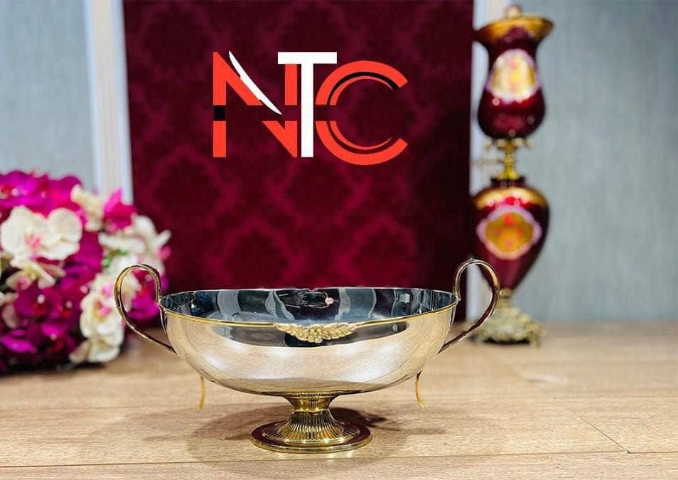 میوه خوری بیضی بزرگ استیل برنجی82108