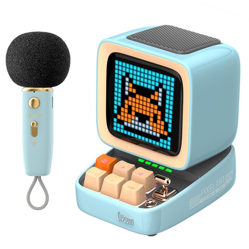 اسپیکر هوشمند پیکسلی   Divoom Ditoo-Mic 5 M blue NEW