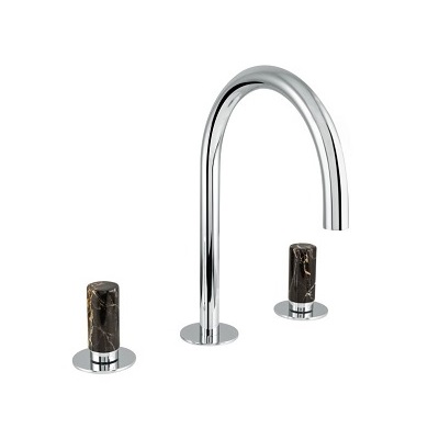 شیر روشویی سه تکه با دسته مرمر سیاه بانیو دیزاین (BAGNODESIGN) مدل Sestriere