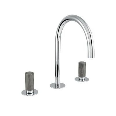 شیر روشویی سه تکه با دسته مرمر خاکستری بانیو دیزاین (BAGNODESIGN) مدل Sestriere