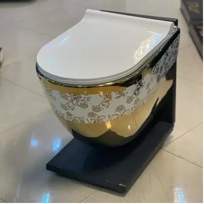 توالت فرنگی وال هنگ pier مدل جلو گرد گلدار S