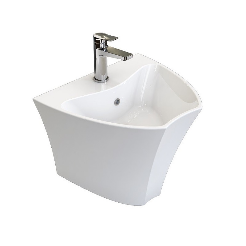 روشویی دیواری( نیم پایه) چینی کرد مدل لیندا