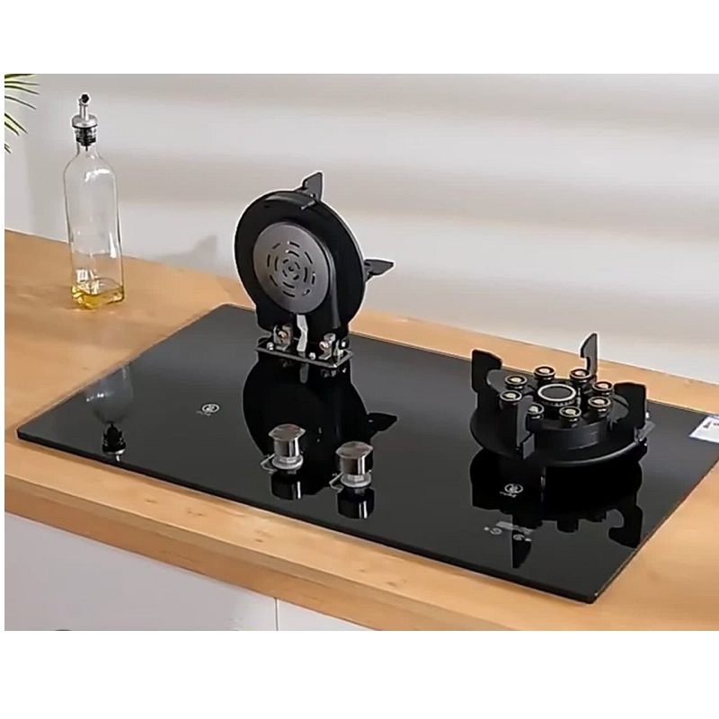 اجاق گاز صفحه ای دو شعله اتمی شیشه ای برگامو