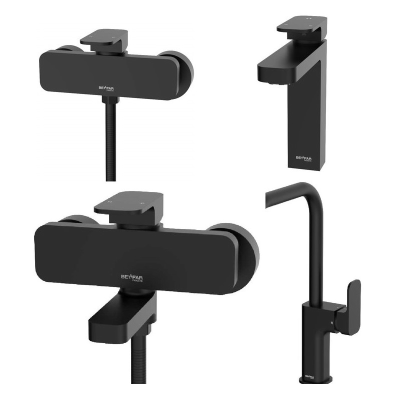 ست 4 تکه شیرآلات بهفر مدل لیما