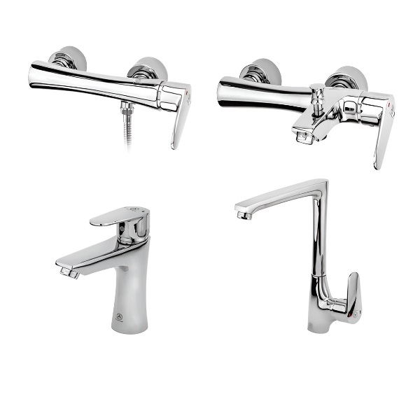 ست 4 تکه شیرآلات قهرمان مدل باران