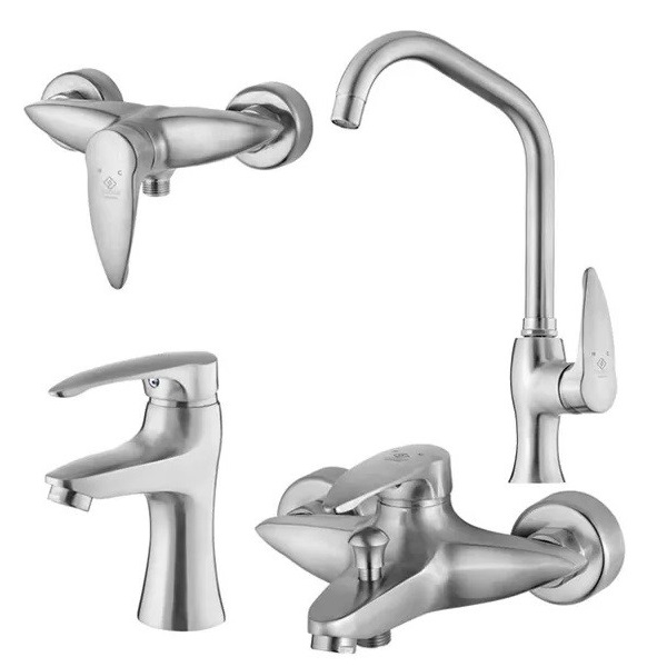 ست 4 تکه شیرآلات کاویان مدل پروانه