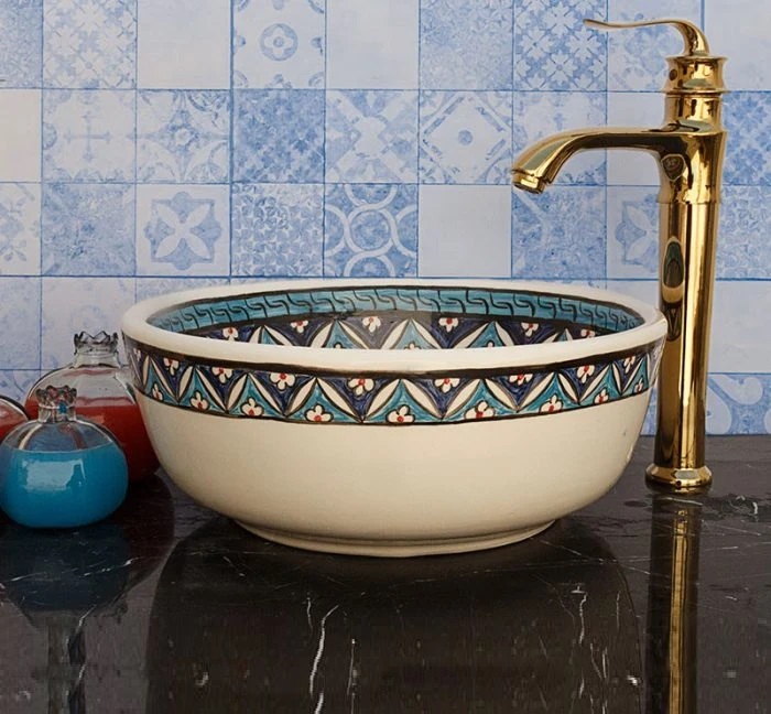 کاسه روشویی طرحدار سنتی مدل N382413