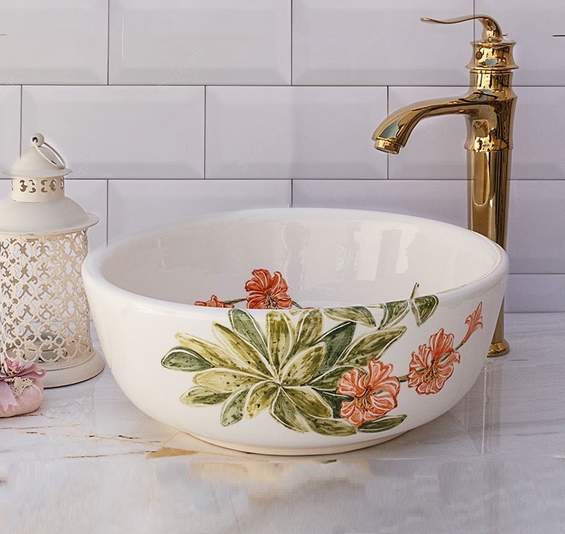 کاسه روشویی طرحدار سنتی مدل N382430