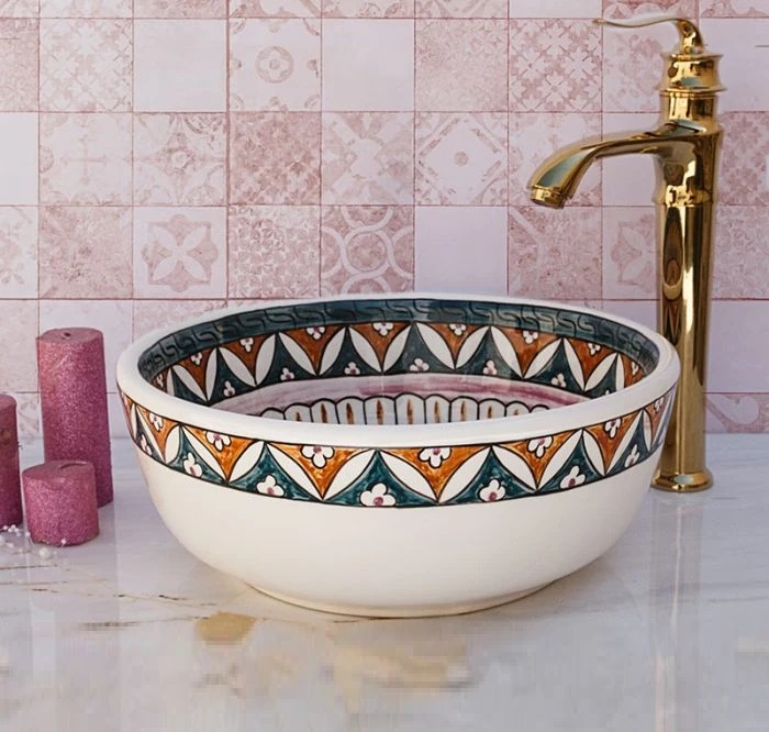 کاسه روشویی طرحدار سنتی مدل N382433