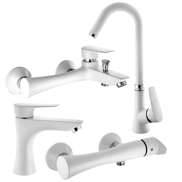 ست چهار تکه  اوج مدل دنیل سفید