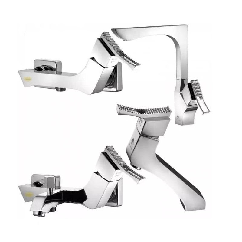 ست چهار تکه شیرآلات درخشان مدل پرنس