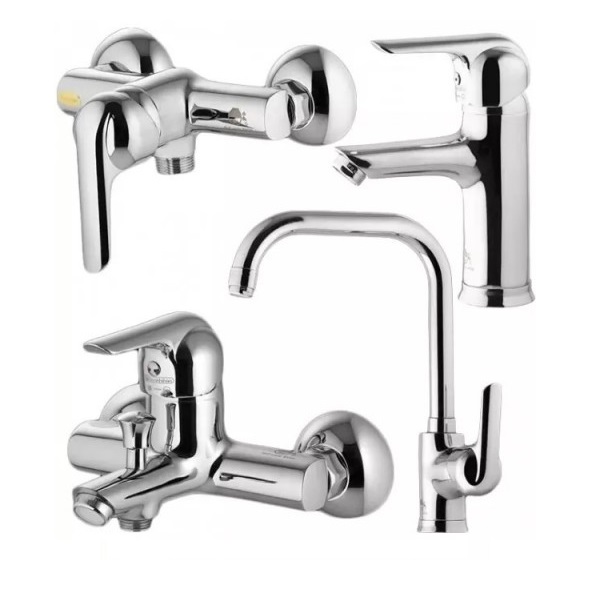 ست چهار تکه شیرآلات درخشان مدل اگنر (کاج)