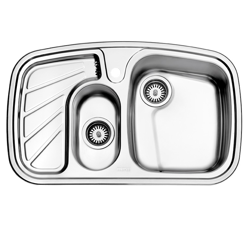 سینک یک و نیم لگنه استیل البرز مدل 608 توکار