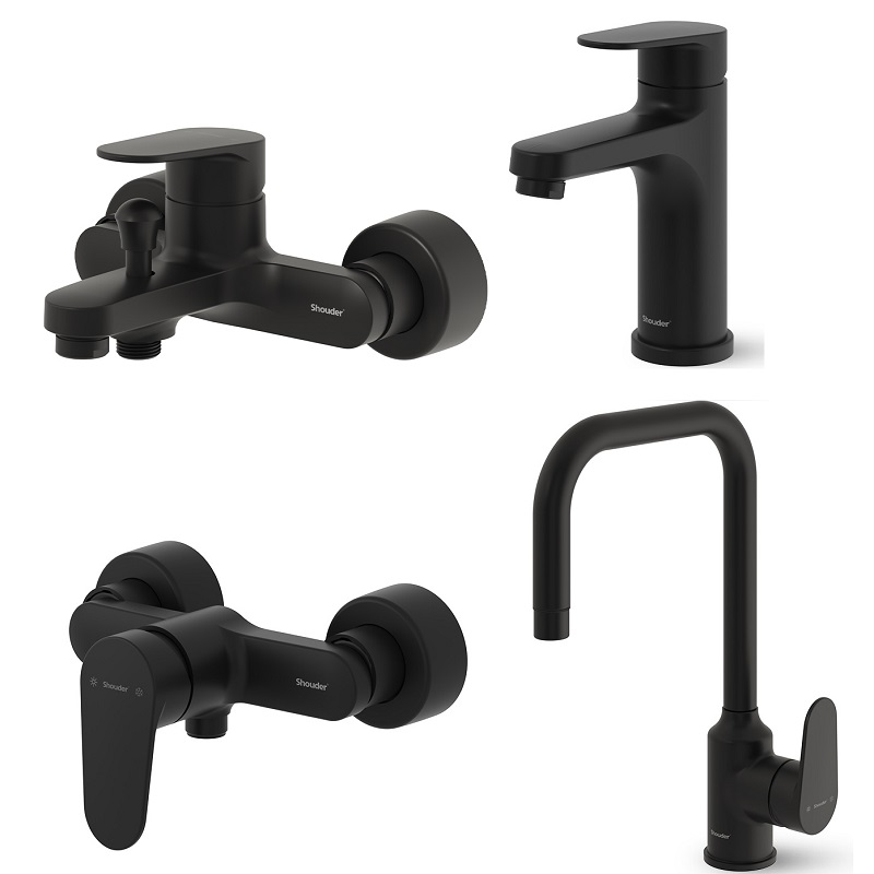 ست شیرآلات شودر مدل آلپ مشکی