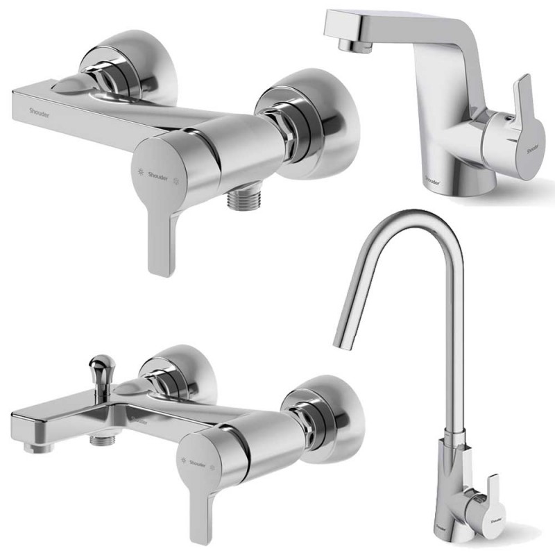 ست 4 تکه شیرآلات شودر مدل راموند