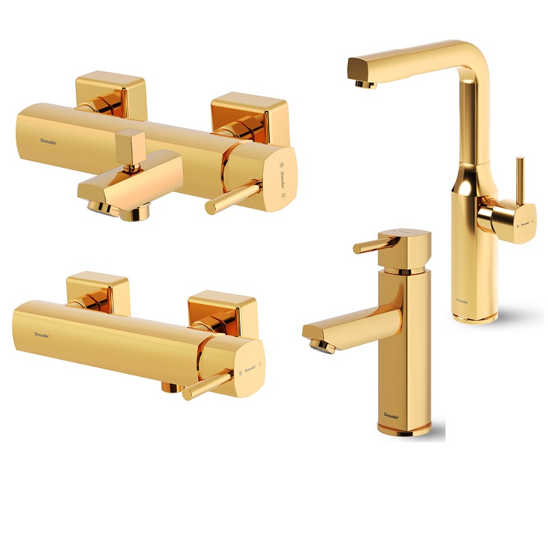 ست شیرالات شودر مدل یونیک طلا