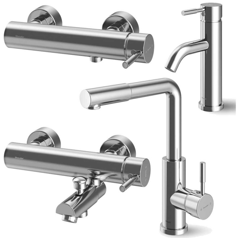 ست 4 تکه شیرآلات شودر مدل مارینو