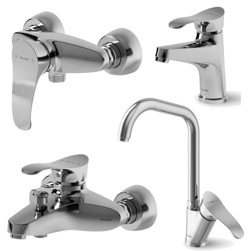 ست 4 تکه شیرآلات شودر مدل لرد