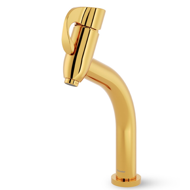 شیر روشویی پایه بلند شودر مدل دانته طلا