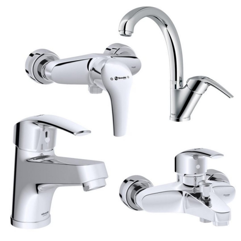 ست 4 تکه شیرآلات شودر مدل مانا