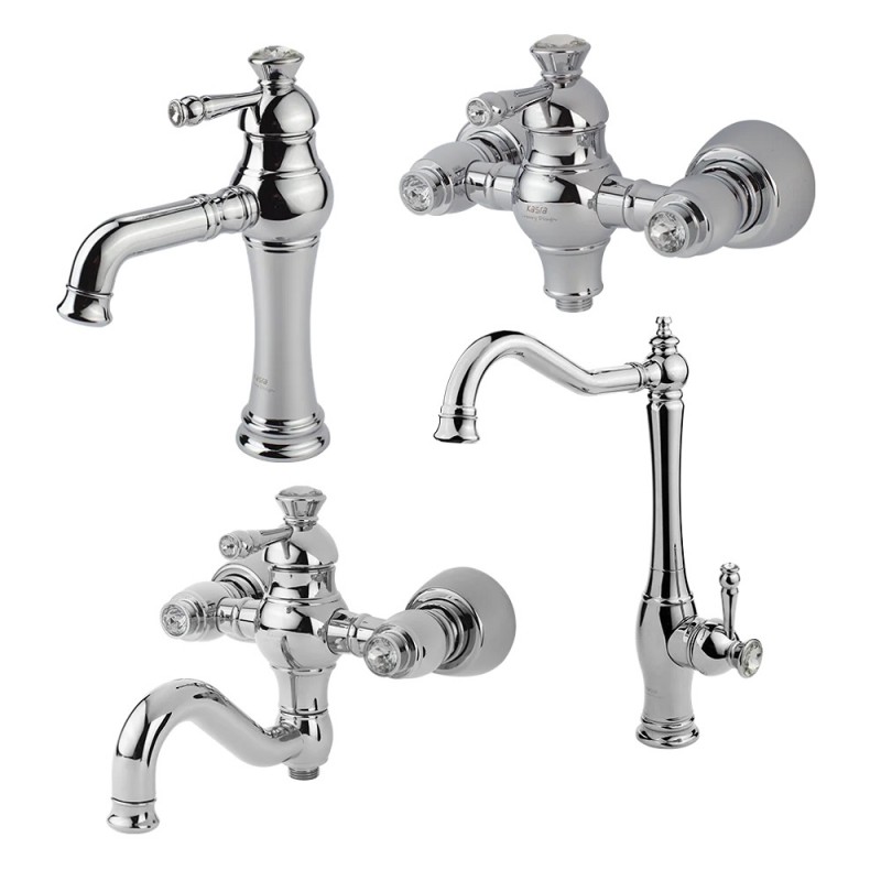 ست 4تیکه شیرالات کسری مدل ورسای