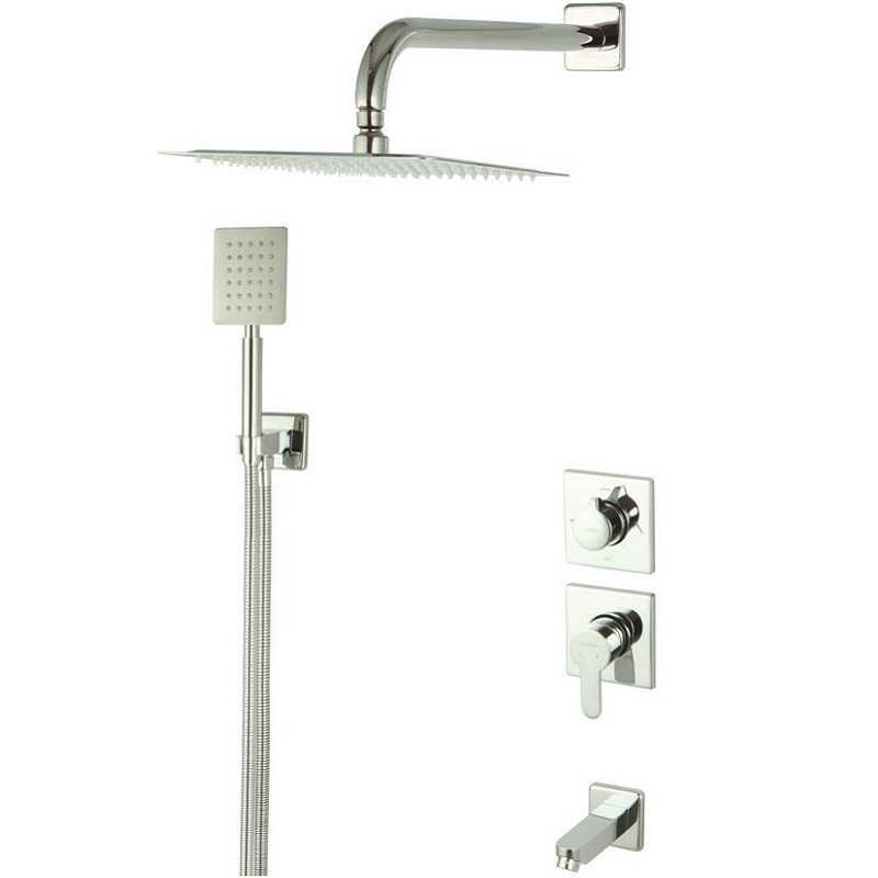 متعلقات شیر حمام کلاس 1 توکار ویوات راسان مدل فلت