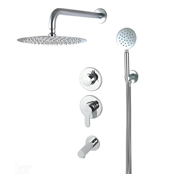 متعلقات شیر حمام کلاس 1 توکار ویوات راسان مدل تنسو