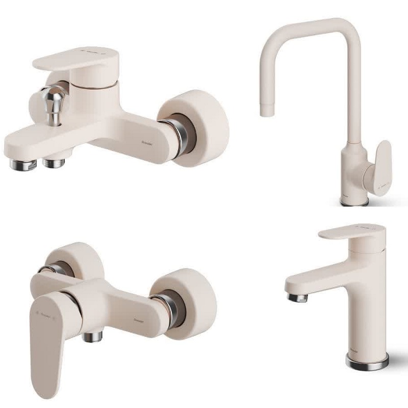 ست 4 تکه شیر آلات شودر مدل آلپ شیری