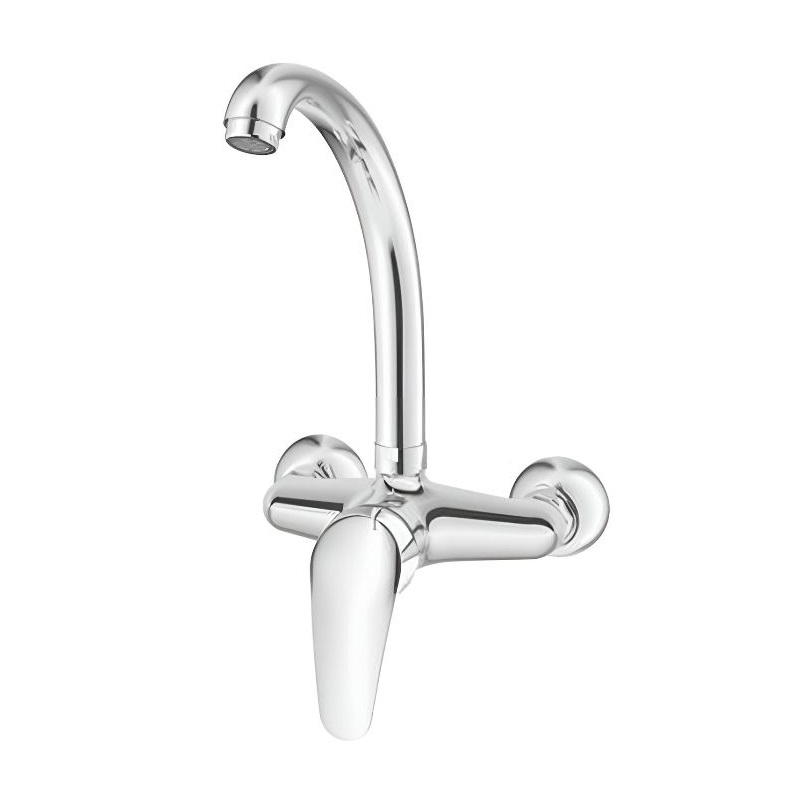 شیر ظرفشویی دیواری شودر مدل سان کروم