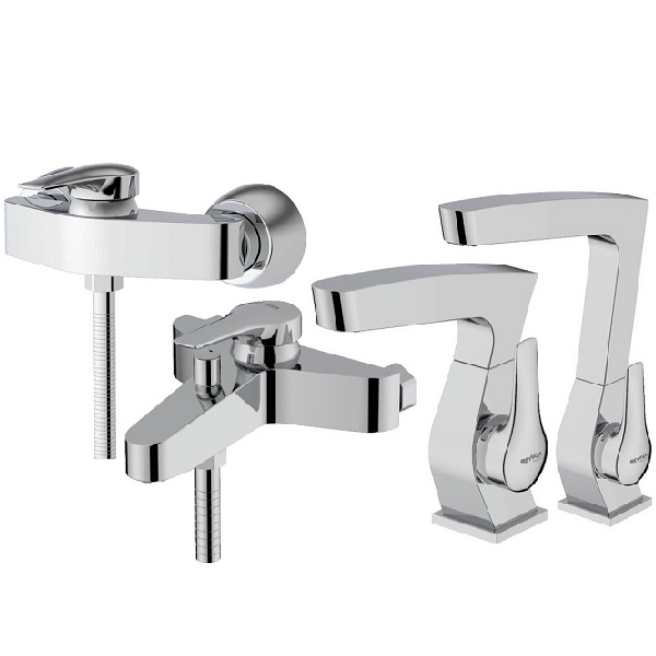 ست 4 تکه شیرآلات بهفر مدل آرشام کروم