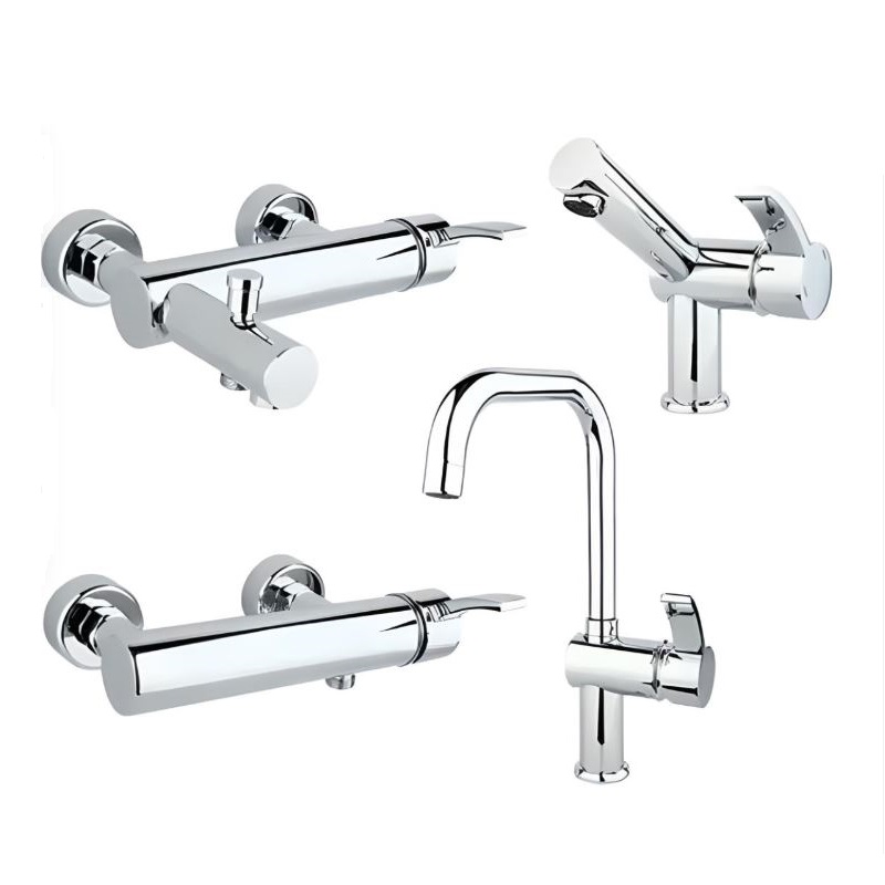 ست چهار تکه شیرآلات راسان مدل تندیس