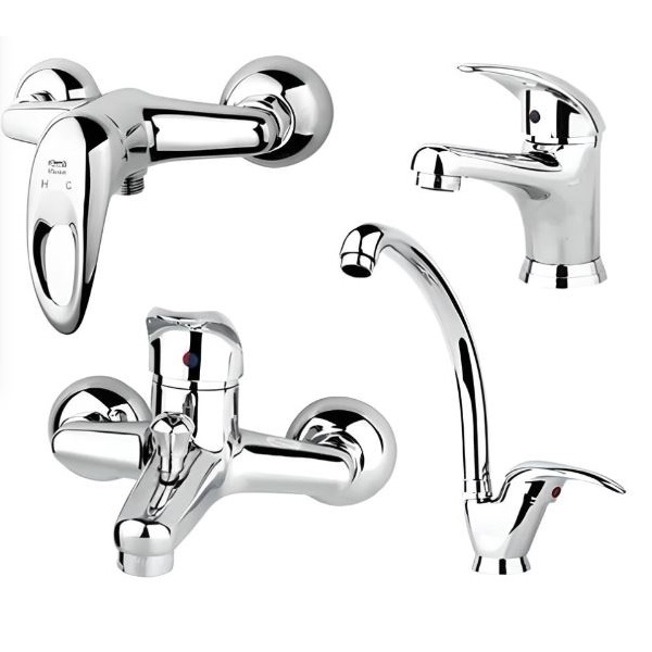 ست چهار تکه شیرآلات راسان مدل مروارید