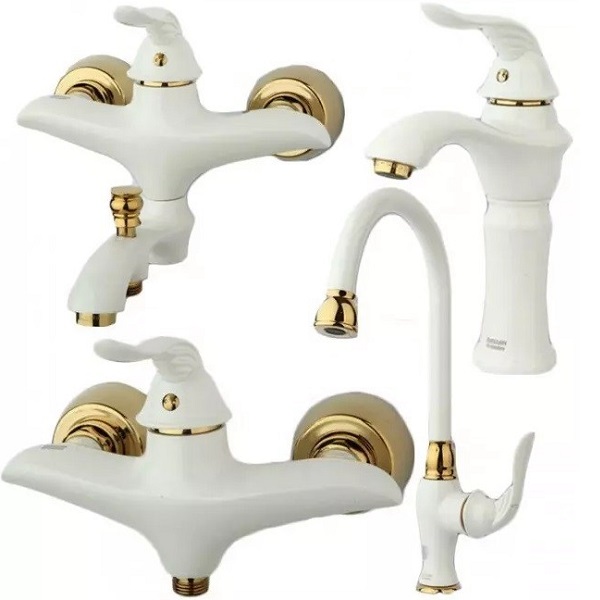 ست 4 تکه راسان مدل پریمو سفید طلا