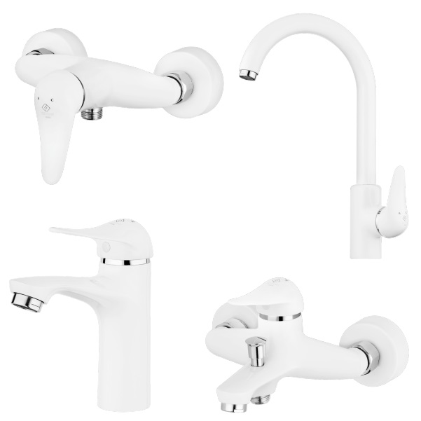 ست 4 تکه شیر آلات کاویان مدل شانا سفید