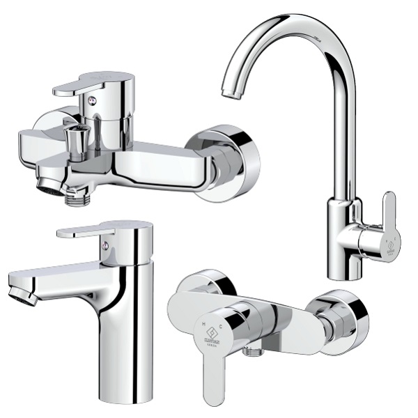 ست 4 تکه شیر آلات کاویان مدل گلسا