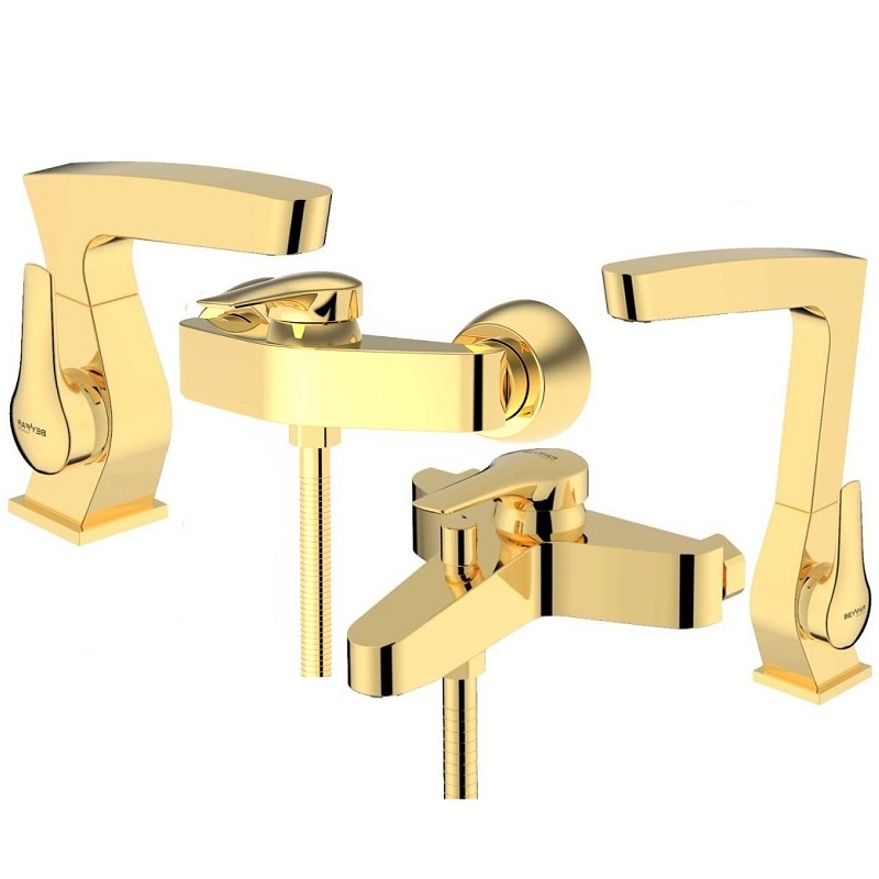 ست 4 تکه شیرآلات بهفر مدل آرشام طلایی