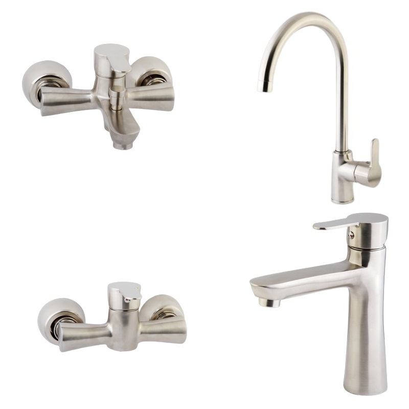 ست 4 تکه شیرآلات KIG مدل ونتو کروم مات