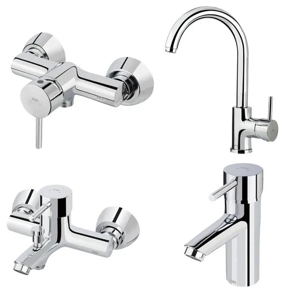 ست 4 تکه شیرآلات KIG مدل استور کروم