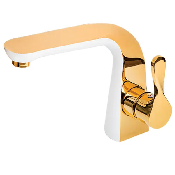 شیر روشویی KIG مدل فیگارو شیری طلایی