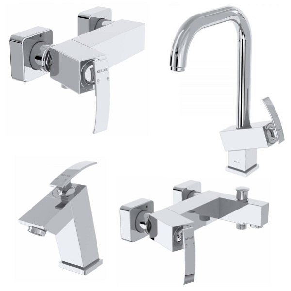 ست 4 تکه شیرآلات کلار مدل سوپرفلت