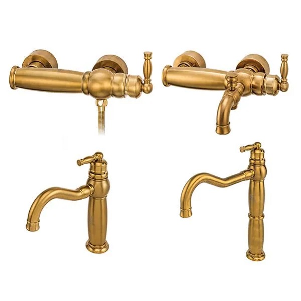 ست 4 تکه شیرالات قهرمان مدل آنتیک طلامات