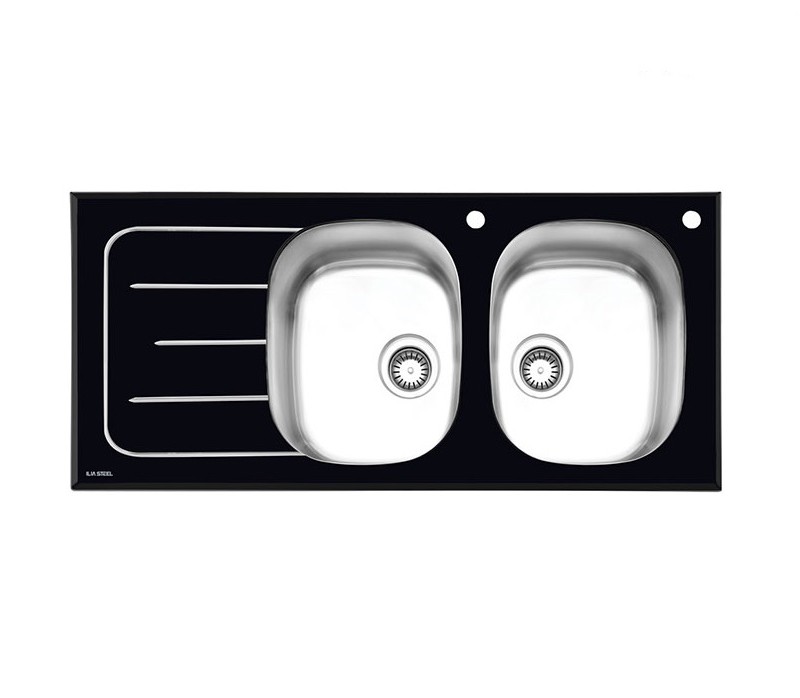 سینک شیشه ای ایلیا استیل مدل 8011