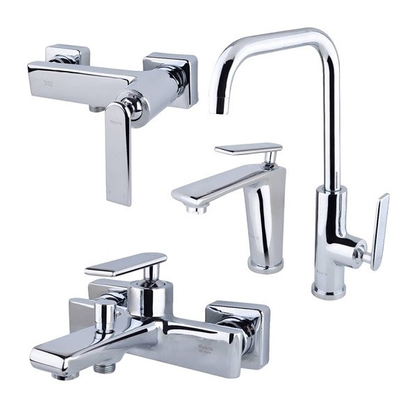 ست 4تیکه شیرالات کسری مدل آمازون کروم مات